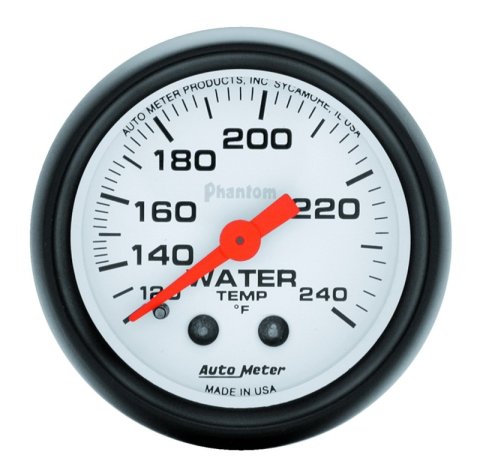 Autometer Phantom 52mm 120-240 Deg F Mechanical Water Temp Gauge thumbnail 4