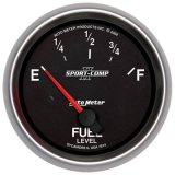 Autometer Sport-Comp II 2-5/8in Short Sweep Electronic 0-90ohms Fuel Level Gauge thumbnail 1