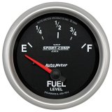 Autometer Sport-Comp II 2-5/8in Short Sweep Electronic 0-90ohms Fuel Level Gauge thumbnail 2