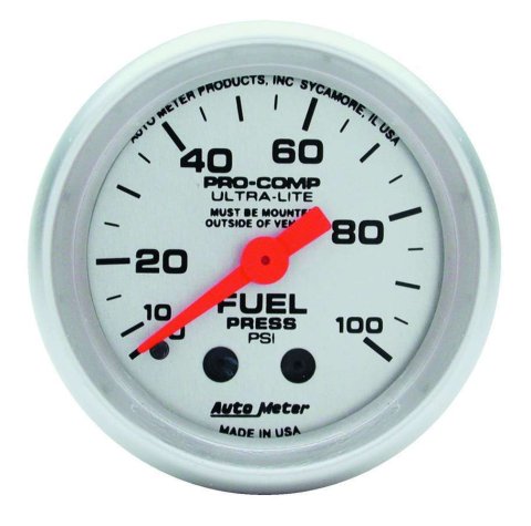 Autometer Ultra-Lite 52mm 0-100 PSI Mechanical Fuel Pressure Gauge thumbnail 8