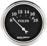 Autometer 2 1/16in 18V Electric Old Tyme Black Voltmeter thumbnail 1