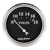 Autometer 2 1/16in 18V Electric Old Tyme Black Voltmeter thumbnail 2