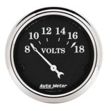 Autometer 2 1/16in 18V Electric Old Tyme Black Voltmeter thumbnail 5