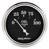 Autometer 2 1/16in 100PSI Old Tyme Black Electric Oil Pressure Gauge thumbnail 6