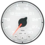 Autometer Spek-Pro 2 1/16in 30KPSI Stepper Motor W/Peak & Warn White/Black Rail Pressure Gauge thumbnail 4