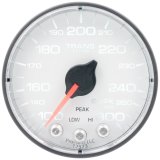 Autometer Spek-Pro 2 1/16in 300 Degree F Stepper Motor W/Peak & Warn White/Black Trans Temp Gauge thumbnail 3