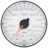 Autometer Spek-Pro 2 1/16in 300 Degree F Stepper Motor W/Peak & Warn White/Black Trans Temp Gauge thumbnail 5