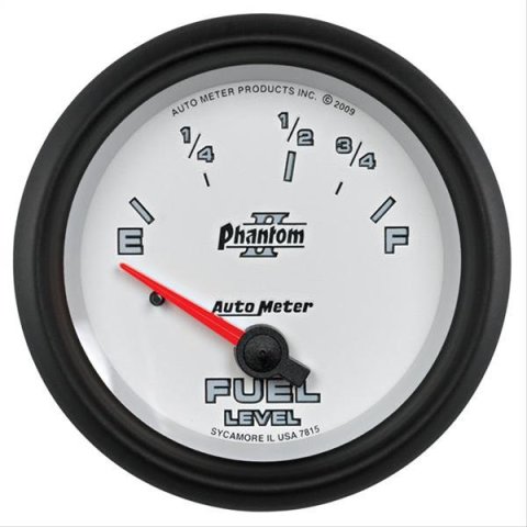 Autometer Phantom II 2-5/8in / 73 Ohms Empty - 10 Ohms Full Electrical Fuel Level Gauge