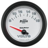 Autometer Phantom II 2-5/8in 18V Electric Voltmeter Gauge thumbnail 1