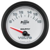 Autometer Phantom II 2-5/8in 18V Electric Voltmeter Gauge thumbnail 7