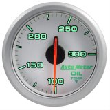 Autometer Airdrive 2-1/6in Oil Temp Gauge 100-300 Degrees F - Silver thumbnail 1
