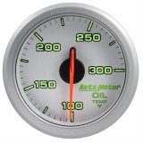Autometer Airdrive 2-1/6in Oil Temp Gauge 100-300 Degrees F - Silver thumbnail 2