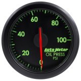 Autometer Airdrive 2-1/6in Oil Pressure Gauge 0-100 PSI - Black thumbnail 1