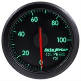 Autometer Airdrive 2-1/6in Oil Pressure Gauge 0-100 PSI - Black thumbnail 2