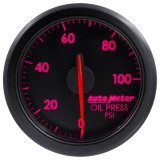 Autometer Airdrive 2-1/6in Oil Pressure Gauge 0-100 PSI - Black thumbnail 9