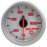 Autometer Airdrive 2-1/6in Oil Pressure Gauge 0-100 PSI - Silver thumbnail 4