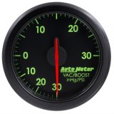 Autometer Airdrive 2-1/6in Boost/Vac Gauge 30in HG/30 PSI - Black thumbnail 1