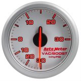 Autometer Airdrive 2-1/6in Boost/Vac Gauge 30in HG/30 PSI - Silver thumbnail 1