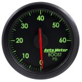Autometer Airdrive 2-1/6in Boost Gauge 0-60 PSI - Black thumbnail 1