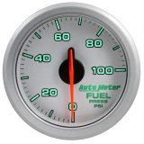 Autometer Airdrive 2-1/6in Fuel Pressure Gauge 0-100 PSI - Silver thumbnail 2