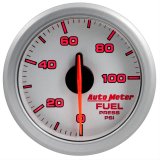 Autometer Airdrive 2-1/6in Fuel Pressure Gauge 0-100 PSI - Silver thumbnail 5