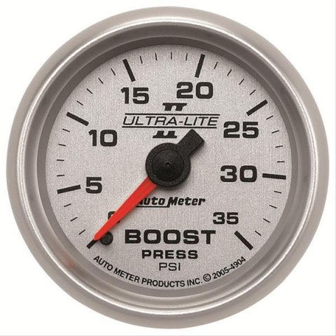 Autometer UL II Boost Gauge 2-1/16in Mechanical Pressure Ultra-Lite Gauge 35PSI thumbnail 1
