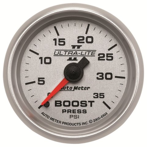 Autometer UL II Boost Gauge 2-1/16in Mechanical Pressure Ultra-Lite Gauge 35PSI thumbnail 3