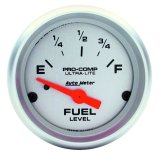 Autometer Ultra-Lite 52mm 240 OHMS Empty/33 OHMS Full Short Sweep Electronic Fuel Level Gauge thumbnail 8
