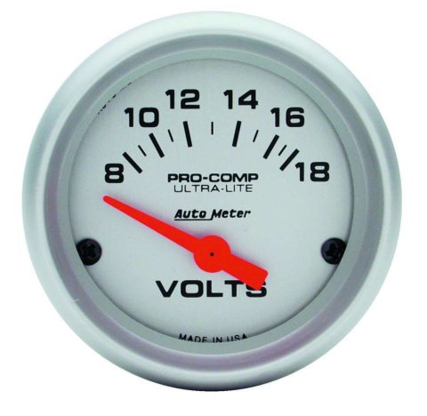 Autometer Ultra-Lite 52mm Short Sweep Electronic Voltage Gauge thumbnail 8