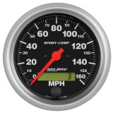 Autometer Sport-Comp 3-3/8 inch 160 MPH Electronic Speedometer Gauge thumbnail 2