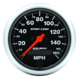Autometer Sport-Comp 3-3/8 inch 160 MPH Electronic Speedometer Gauge thumbnail 3