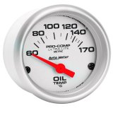 Autometer Ultra-Lite 52mm 60-170 Deg C Electronic Oil Temperature Gauge thumbnail 6