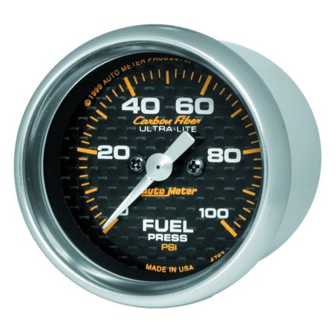 Autometer Carbon Fiber 52mm 100 PSI Electronic Fuel Pressure Gauge thumbnail 8