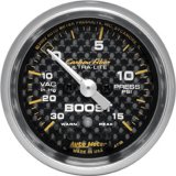 Autometer Carbon Fiber 52mm 15 PSI Electronic Boost Gauge thumbnail 1