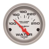 Autometer Water Temp Gauge 2 1/6in 100-200 Degree F Electric Marine Silver thumbnail 3
