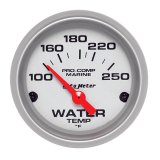 Autometer Water Temp Gauge 2 1/6in 100-200 Degree F Electric Marine Silver thumbnail 7