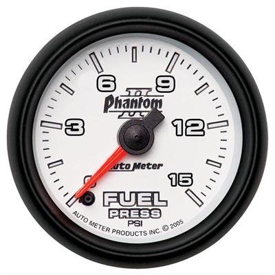 Autometer Phantom II Fuel Pressure Gauge 2-1/16in 15PSI Digital Stepper Motor