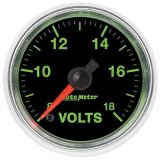 Autometer GS Series 2-1/16in Voltmeter 18V Electrical Gauge Full Sweep thumbnail 1