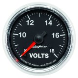 Autometer GS Series 2-1/16in Voltmeter 18V Electrical Gauge Full Sweep thumbnail 5