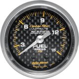 Autometer Carbon Fiber 52mm 15 PSI Mechanical Fuel Pressure Gauge thumbnail 1