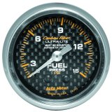 Autometer Carbon Fiber 52mm 15 PSI Mechanical Fuel Pressure Gauge thumbnail 3