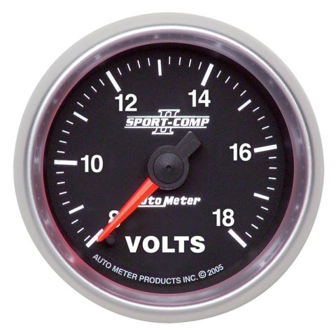 Autometer Sport-Comp II 2 1/16in. 18V Digital Stepper Motor Electronic Voltmeter thumbnail 4