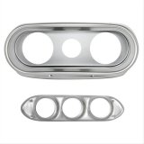 Autometer 62-65 Chevy Nova (Fits 2 3-3/8in.& 4 2-1/16in. Instruments) Gauge Mount Direct Fit Silver thumbnail 1