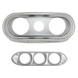 Autometer 62-65 Chevy Nova (Fits 2 3-3/8in.& 4 2-1/16in. Instruments) Gauge Mount Direct Fit Silver thumbnail 4