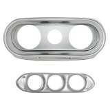 Autometer 62-65 Chevy Nova (Fits 2 3-3/8in.& 4 2-1/16in. Instruments) Gauge Mount Direct Fit Silver thumbnail 9