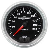 Autometer Sport-Comp II 3-3/8in. 0-225KM/H (GPS) Speedometer Gauge thumbnail 3