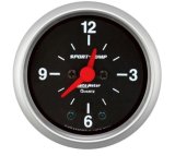Autometer Sport-Comp 2-1/16in. 12 Hour Analog Clock Gauge thumbnail 2