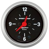 Autometer Sport-Comp 2-1/16in. 12 Hour Analog Clock Gauge thumbnail 3