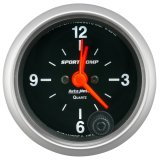 Autometer Sport-Comp 2-1/16in. 12 Hour Analog Clock Gauge thumbnail 4