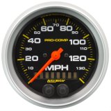 Autometer Pro-Comp 3-3/8in. 0-140MPH (GPS) Speedometer Gauge thumbnail 1